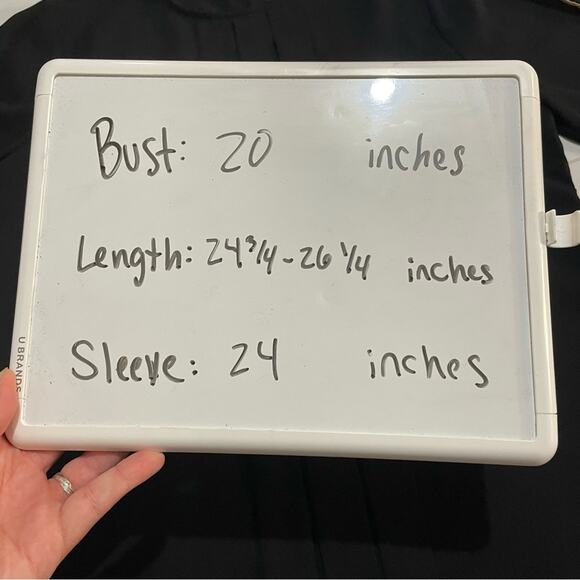 J Crew 365 Black Chiffon Satin Pleated‎ Blouse Top Women’s Size Medium - Picture 6 of 7